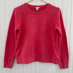 J.Crew Factory Women's Coral Pink Cotton Terry Sweatshirt Size Small